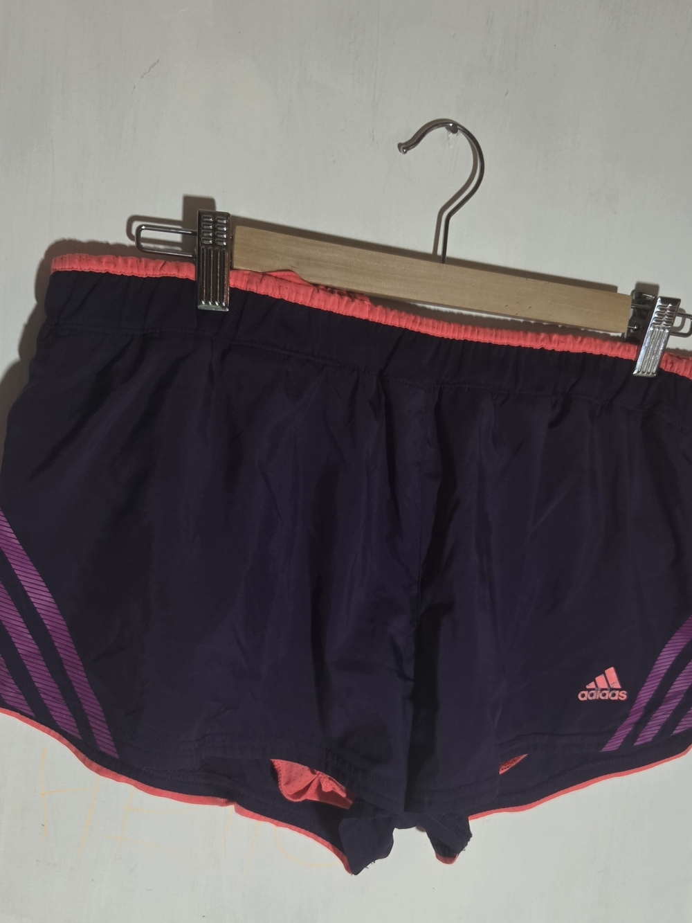 adidas Women’s Navy Shorts with Coral Trim